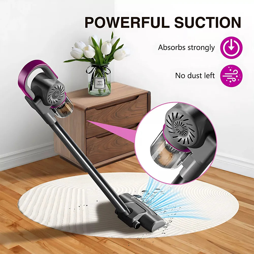 4 in 1 Cordless Stick Vacuum Cleaner Lightweight Handheld Vacuum for Carpet Hard Floor Pet Hair Home Stair Car Deep Cleaning…
