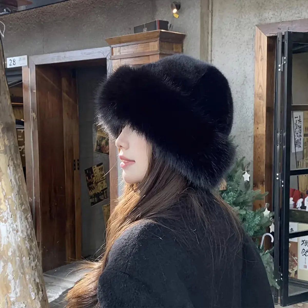 Thicken Plush Warm Fur Hat for women Fluffy Beanie winter Warm Thick Hat Mongolian Caps for Cold Weather Snow Caps - image 5