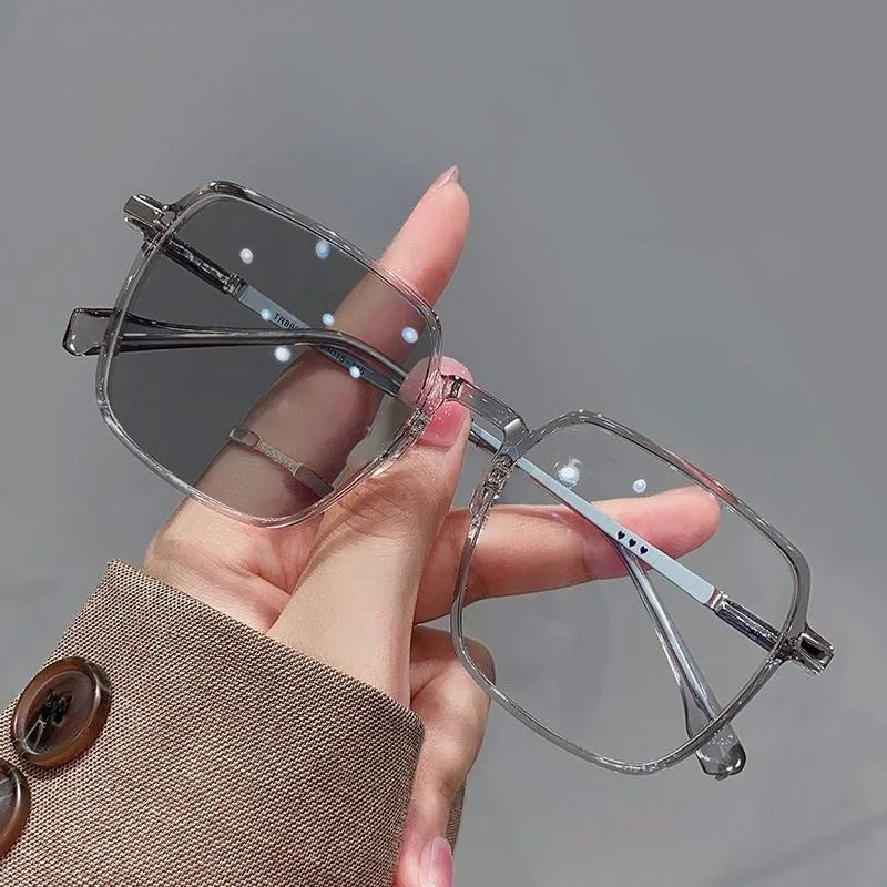 Photochromic Anti Radiation Glasses Metal Eyeglass For Woman Men - image 4