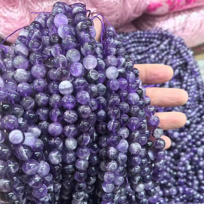 Natural Stone Beads Blue Tiger Eye Crystal Amethyst Rose Quartz Gemstone Bead for Jewelry Making Bracelet Necklace 4/6/8/10M…