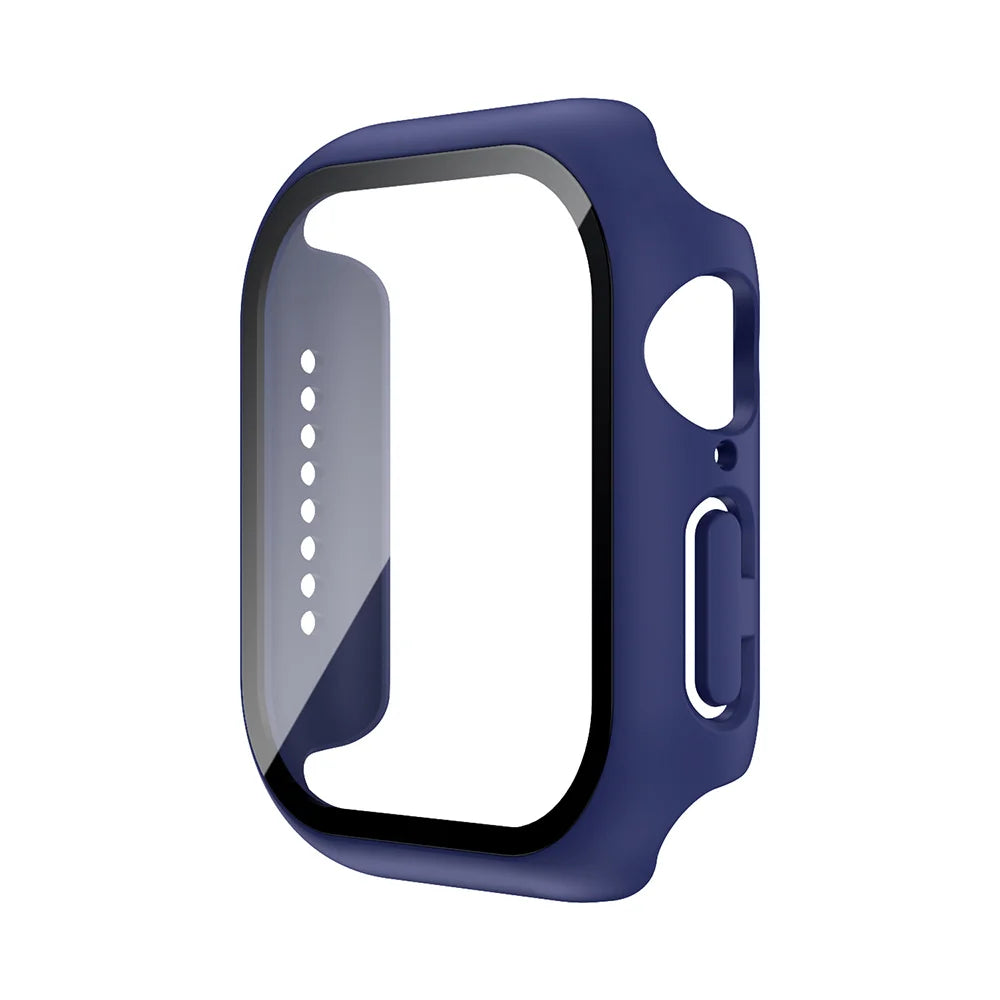 Tempered Glass+Case For Apple Watch 38mm 40mm 41mm 42mm 44mm 45mm 46mm Screen Protector Protective Cover iWatch 10 8 7 9 6 S…