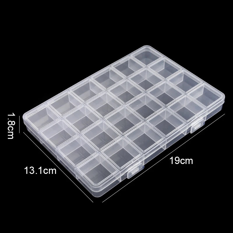 Transparent Storage Container Jewelry Box Clear Plastic Organizer Box Empty Earring Storage Organizer Display Case for Beads…