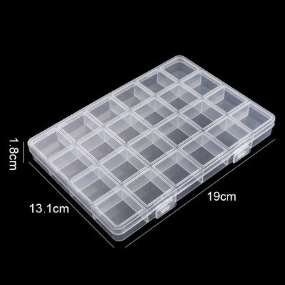 Transparent Storage Container Jewelry Box Clear Plastic Organizer Box Empty Earring Storage Organizer Display Case for Beads…