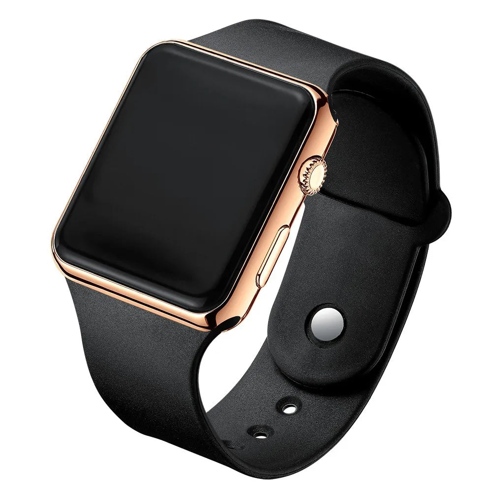Simple Digital Watch for Men Women Fashion Sport LED Electronic Watch Black Silicone Wristband Casual Mens Watch Reloj Hombr…