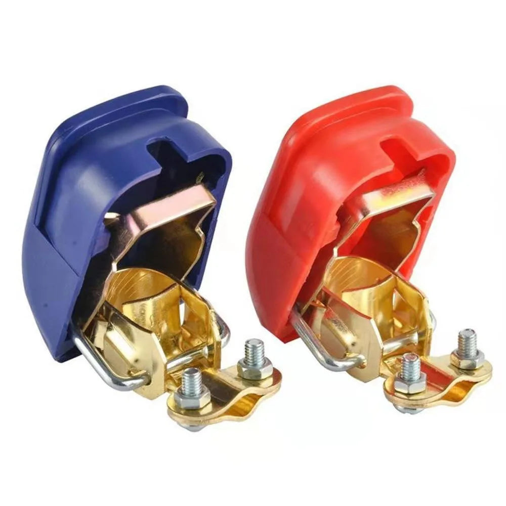 2Pcs Car Battery Terminal Connectors Quick Release Disconnect 12V 24V Positive Negative Battery Cable Ends for SAE/JIS Type…