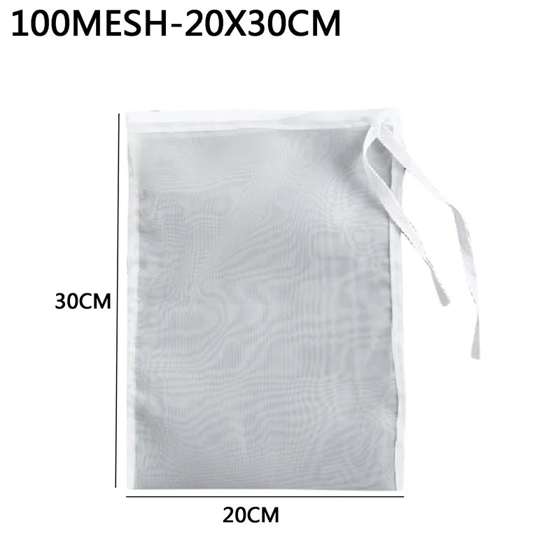 Nylon Filter Bags Vegetable Milk Strainer Sieve Drain Tea Filter Net Bag Kitchen Gadgets For Home Food Cheese Cloth Honey Si…