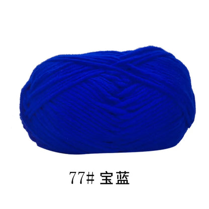 40-50g/Set 4ply Milk Cotton(80%) Knitting Yarn Needlework Dyed Lanas For Crochet Craft Sweater Hat Dolls At Low Price - imag…