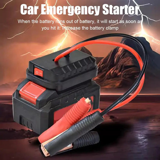 Car Lithium Battery Converter Charger Clip Auto Igniter Jump Starter For Makita Booster Cable Adapter Emergency Power DIY To…