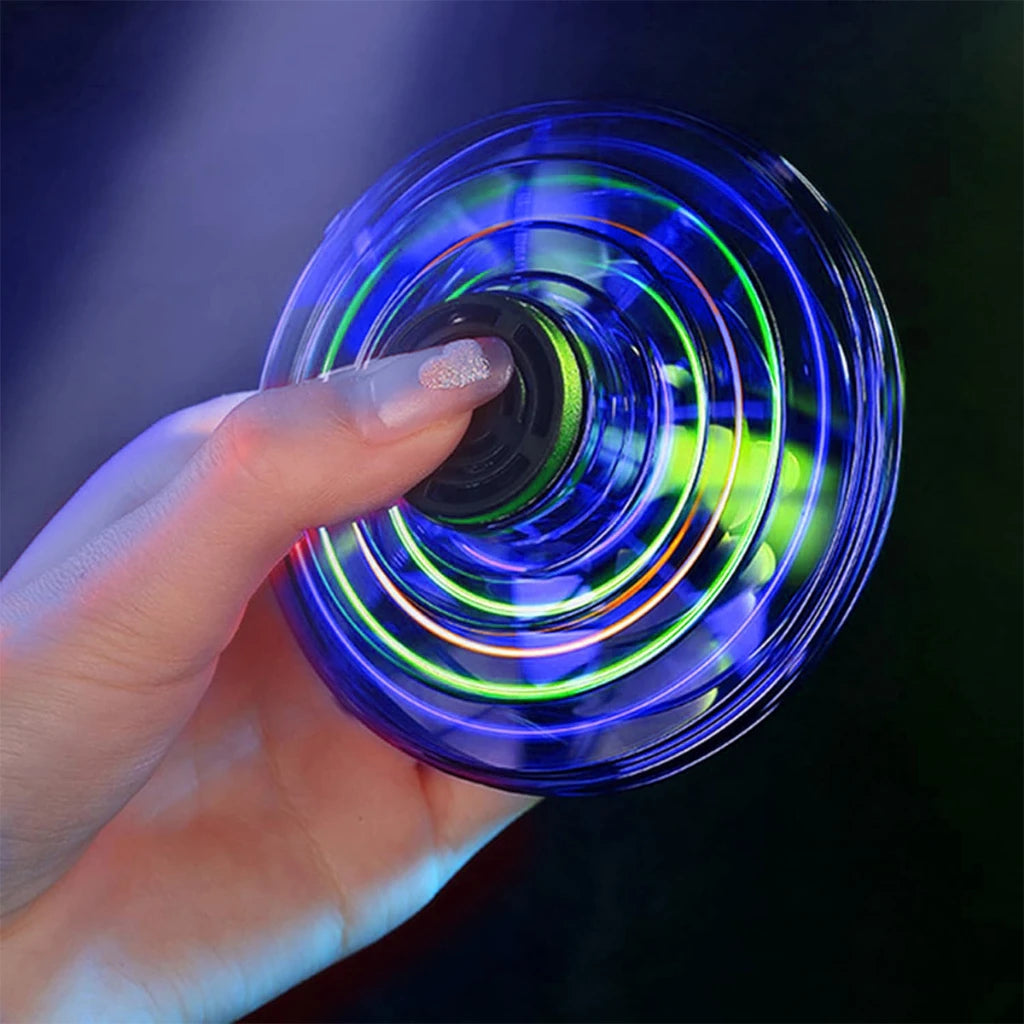NEW LED Flying UFO Spinner Fingertip, Upgrade Flight Helicopter Gyro Flyorb Hover Ball, Mini Drone Aircraft Toy, Christmas G…