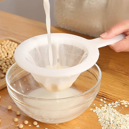 100/200/400 Mesh Washable Nylon Ultra Fine Filter Mesh Strainer Spoon Sieve Soy Milk Juice Coffee Tea Filter Kitchen Colande…