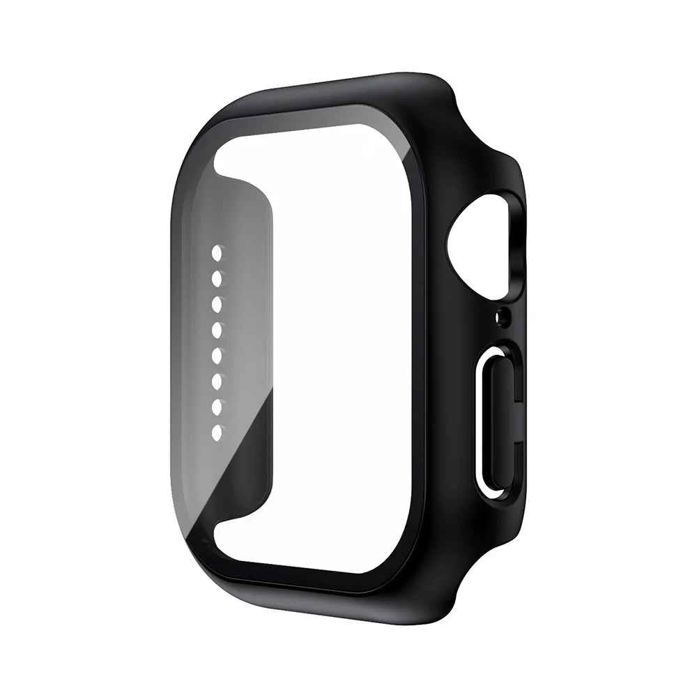 Tempered Glass+Case For Apple Watch 38mm 40mm 41mm 42mm 44mm 45mm 46mm Screen Protector Protective Cover iWatch 10 8 7 9 6 S…