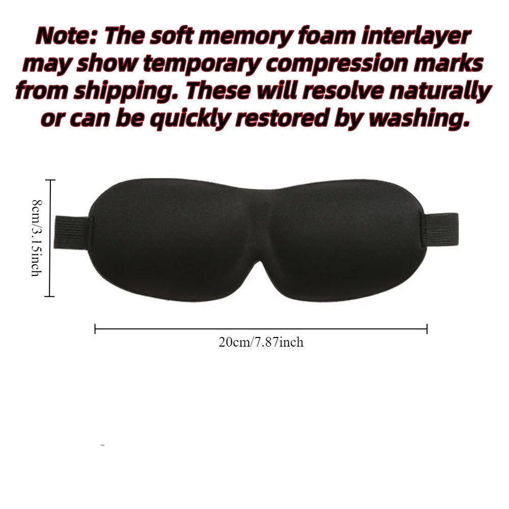 3D Sleep Mask Blindfold Sleeping Aid Soft Memory Foam Eye Mask for Sleeping Travel Light Slaapmasker Eye Cover Lightweight S…