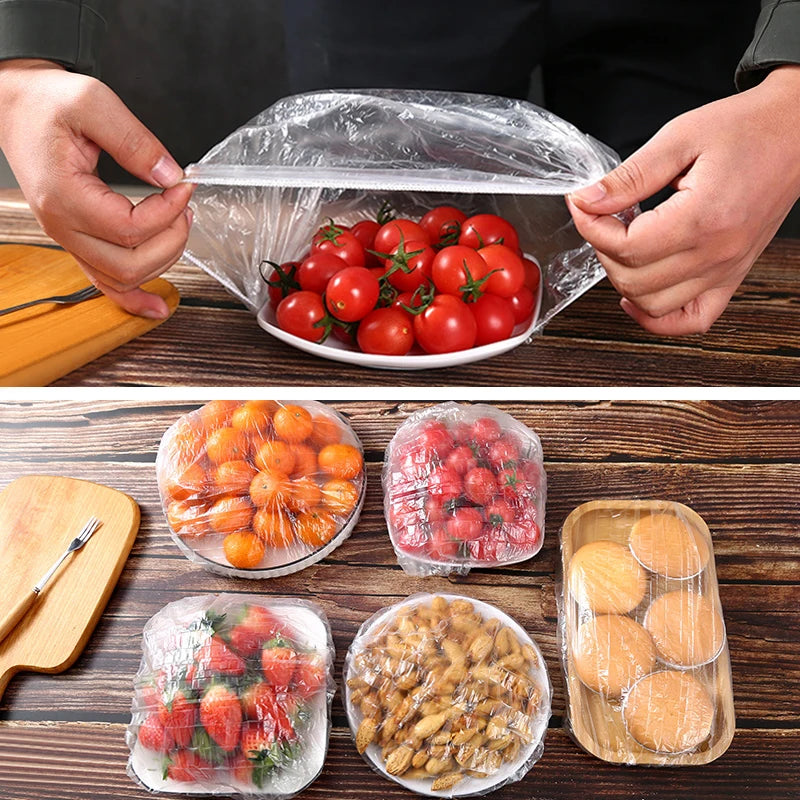 Reusable Disposable Food Cover Plastic Wrap Durable Elastic Food Lids for Bowls Elastic Plate Covers For Kitchen Food Saver…