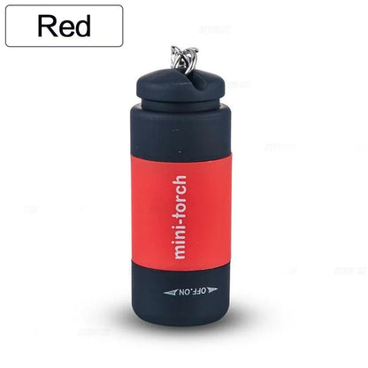 Pocket Keychain Flashlight Waterproof Outdoor Hiking Camping Mini FlashlightUSB Rechargeable LED Multifunctional Strong Ligh…