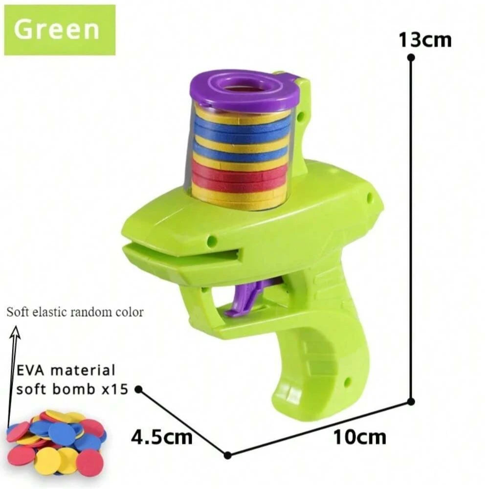 1pc Foam Disc Launcher Flying Disc Handheld Shooter Indoor Shooting Game Outdoor Backyard Toy For Boys And Girls Birthday Gi…