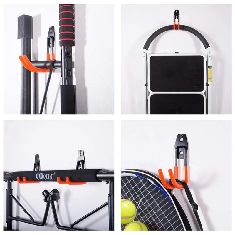 Heavy Duty Metal Hook Garage Organizer Wall Mount Bicycle Hanger Hooks Wall Mount Anti-slip Storage Hook For Ladders Garden…