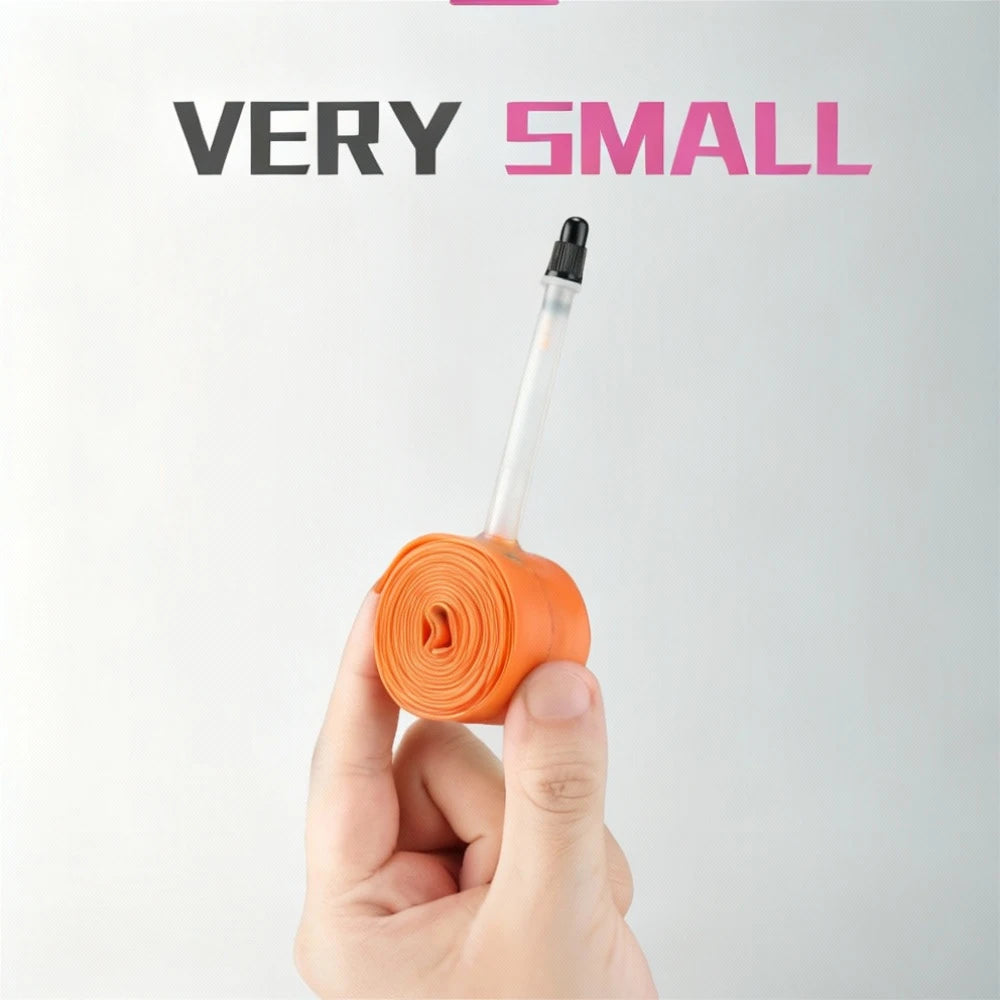 BKPTX 1Pcs/2Pcs 28g orange Bike TPU Inner Tube 700X18 25 28 32 Road Bicycle TPU Material Tire 65mm Length French Valve - ima…