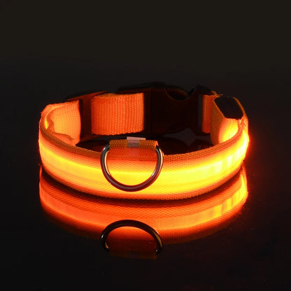 Nylon LED Night Safety Flashing Glow In The Dark Dog Leash Dogs Luminous Fluorescent Pet Dog Collar - image 11