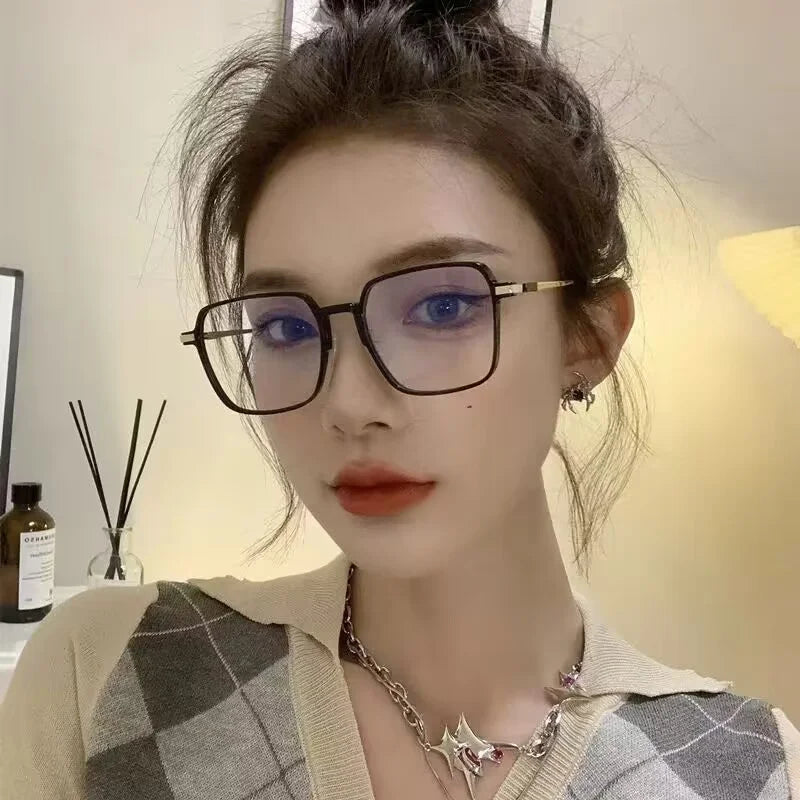 Photochromic Anti Radiation Glasses Metal Eyeglass For Woman Men - image 6