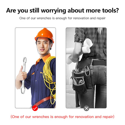 8-22mm Universal Torx Wrench Self-tightening Adjustable Glasses Wrench Board Double-head Torx Spanner Hand Tools for Factory…