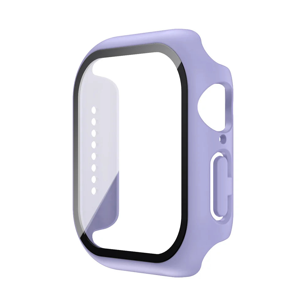Tempered Glass+Case For Apple Watch 38mm 40mm 41mm 42mm 44mm 45mm 46mm Screen Protector Protective Cover iWatch 10 8 7 9 6 S…