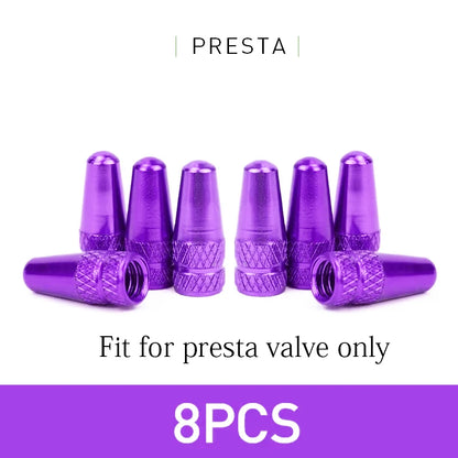4/8pcs Aluminum Alloy Bicycle Tire FV Valve Cap MTB Road Bike Covered Protector Road MTB Tyre Dustproof Bike Presta Valve -…