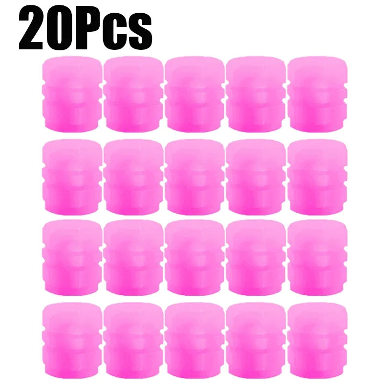 Luminous Valve Caps Fluorescent Night Car Tire Valve Caps Motorcycle Bike Glowing Decor Wheel Nozzles Tyre Cap Car Accessori…