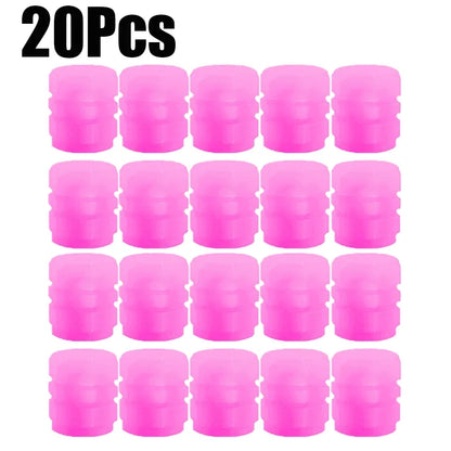 Luminous Valve Caps Fluorescent Night Car Tire Valve Caps Motorcycle Bike Glowing Decor Wheel Nozzles Tyre Cap Car Accessori…