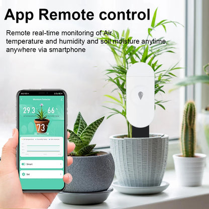 Tuya Zigbee Temperature Humidity Moisture Detector Smart Soil Tester Moisture Sensor Phone App RealTime Monitor for Home Gar…