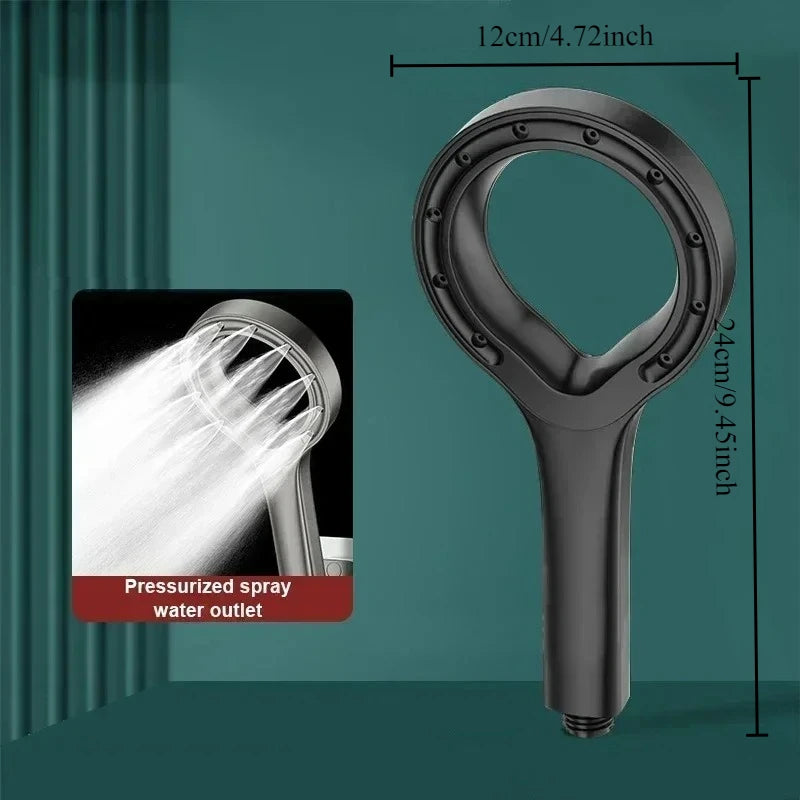 Bathroom Shower Head Pressurized Hand-held Shower Head Large Panel Pressurized Shower Accessories Bathing Tool - image 6