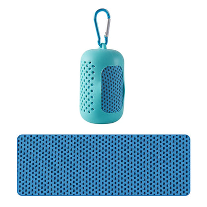 Portable Circular Silicone Wrapped Cold Towel Cooling Towel Quick Drying Polyester Fiber Towels Beach Accessories Sport Fitn…