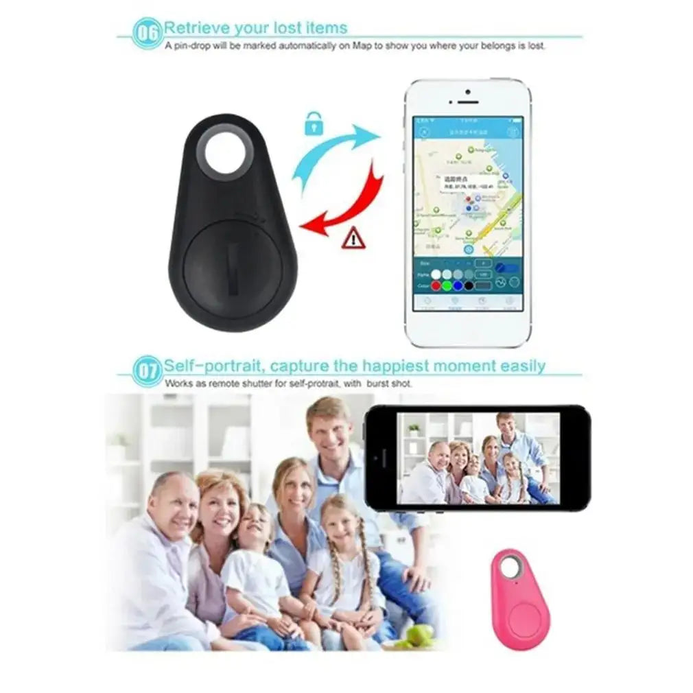 1-5pcs Wireless Mini GPS Tracker Anti-lost Alarm Key Child Bag Wallet Finder Bluetooth APP Locator Smart Tag For Ios And And…