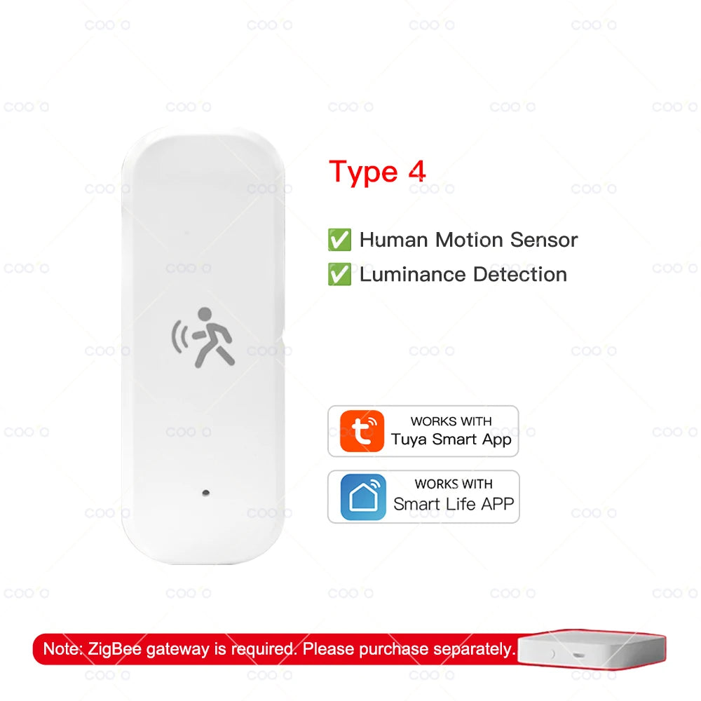 Zigbee 10G MmWave Radar Motion Sensor Human Detector with Illuminance Temperature Humidity Sensor Support Tuya Zigbee2MQTT -…