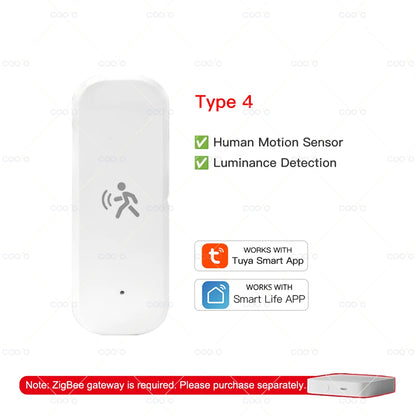 Zigbee 10G MmWave Radar Motion Sensor Human Detector with Illuminance Temperature Humidity Sensor Support Tuya Zigbee2MQTT -…