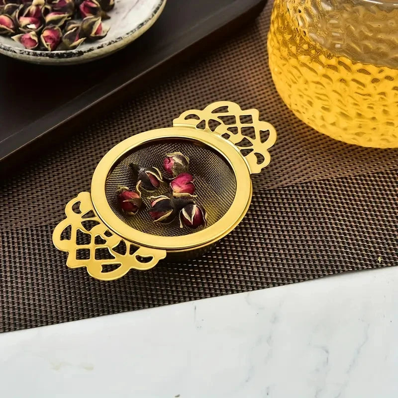 1/2pcs Tea Strainer Double Ear Fine Mesh Stainless Steel Spice Infuser Filter Tea Maker Teaware Kitchen Accessories - image 3