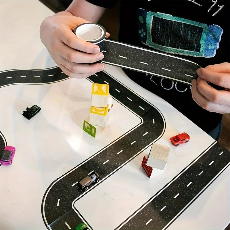 Cartoon Style Reusable Road Stickers, Black Polyurethane Road Tape, Suitable for Party Racing Decoration - image 6