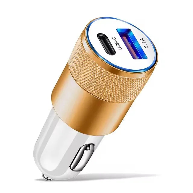 66W USB Car Charger Type C Fast Charging Phone Adapter For Xiaomi Huawei PD Phone Charger Car Adapter Socket Cigarette Light…