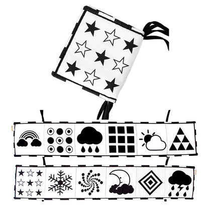 Soft Baby Books 3D Touch Feel High Contrast Cloth Book Sensory Early Learning Stroller Toys for Infant Toddler Gifts 0-12 Mo…