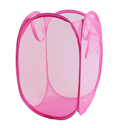 Folding Dirty Laundry Sorting Basket Washing Frame Bathroom Cloth Mesh Storage Bag Frame Bucket Laundry Organizers Storage P…