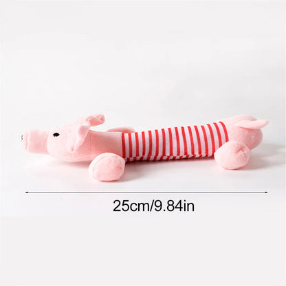 Funny Simulated Animal No Stuffing Dog Toy with Squeakers Durable Stuffingless Plush Squeaky Dog Chew Toy Crinkle Pet Squeak…