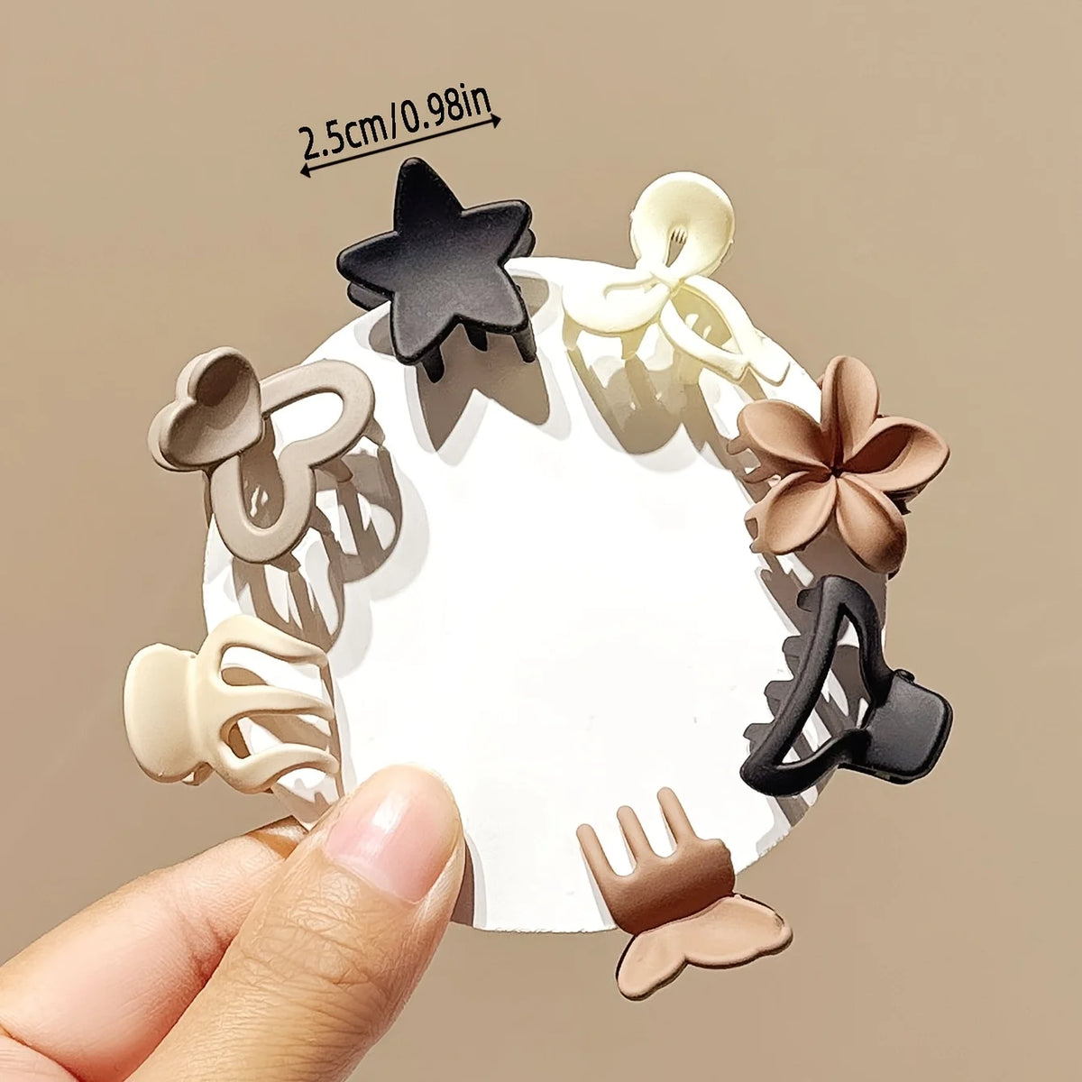 5/10/20/30pcs Beige Mixed Pack Small Clips, Cute Girl Accessories - Perfect for Daily Use, Special Occasions, or Travel Gift…