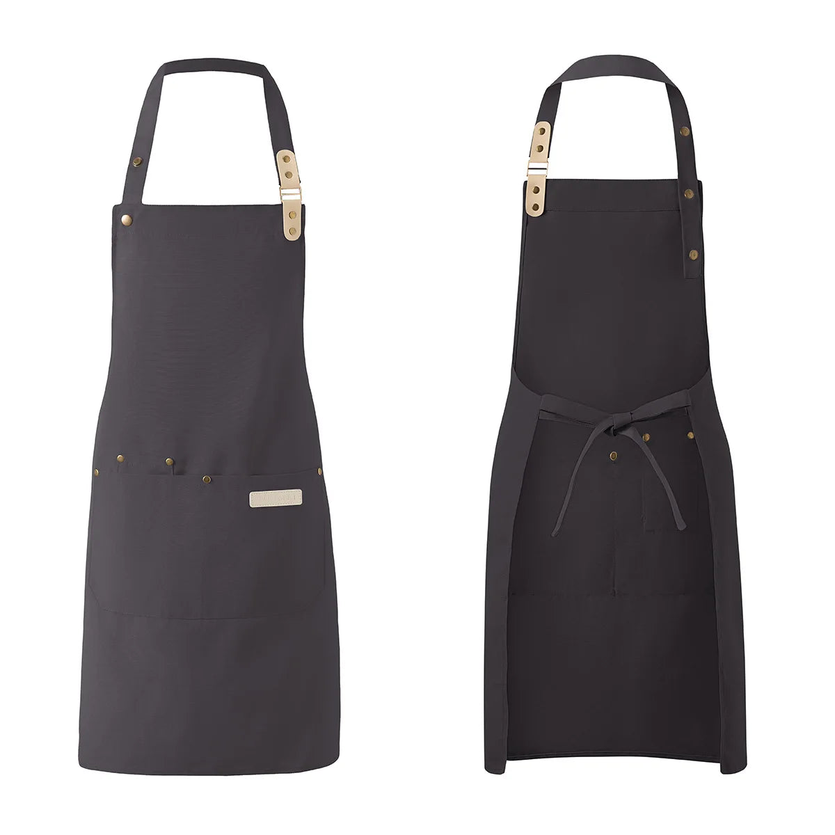 1 Piece Chef Apron Unisex Waterproof Canvas Durable for Restaurant Hotel Baking Beauty Salon Nail Art Kitchen Cooking - imag…
