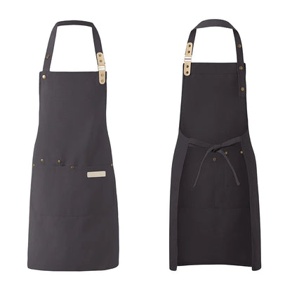 1 Piece Chef Apron Unisex Waterproof Canvas Durable for Restaurant Hotel Baking Beauty Salon Nail Art Kitchen Cooking - imag…