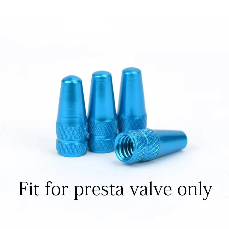 4/8pcs Aluminum Alloy Bicycle Tire FV Valve Cap MTB Road Bike Covered Protector Road MTB Tyre Dustproof Bike Presta Valve -…