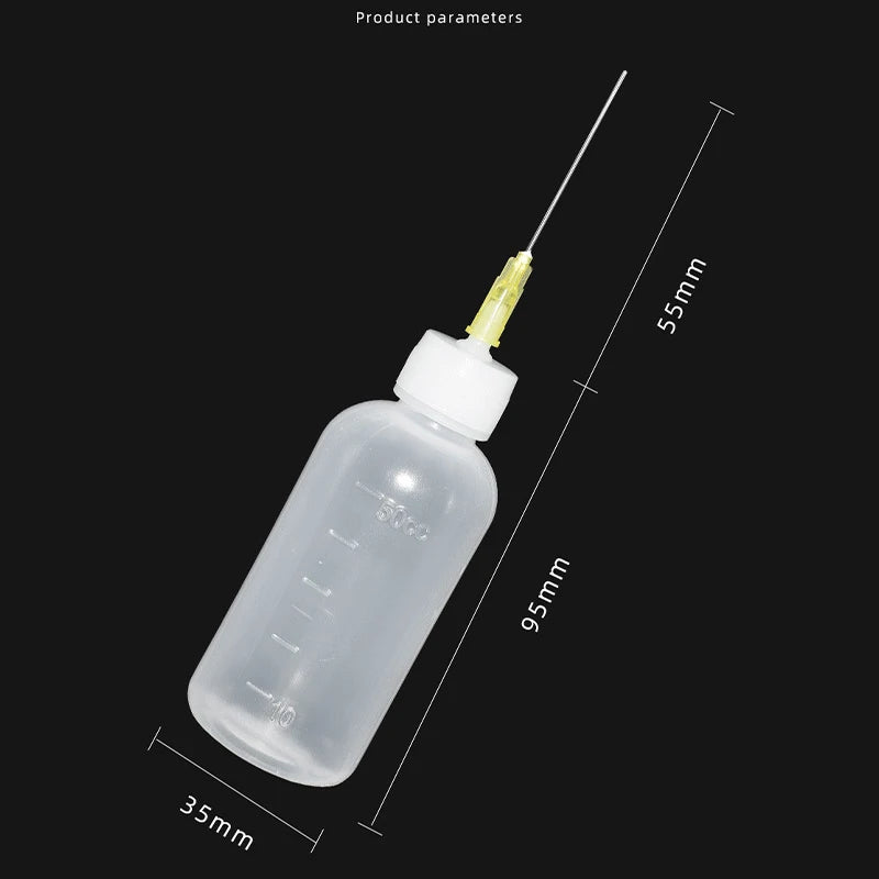 50ML Plastic Liquid Alcohol Bottle For Dispenser Rosin Solder Flux Paste For Phone PCB Cleaning Welding Repair Tools - image…