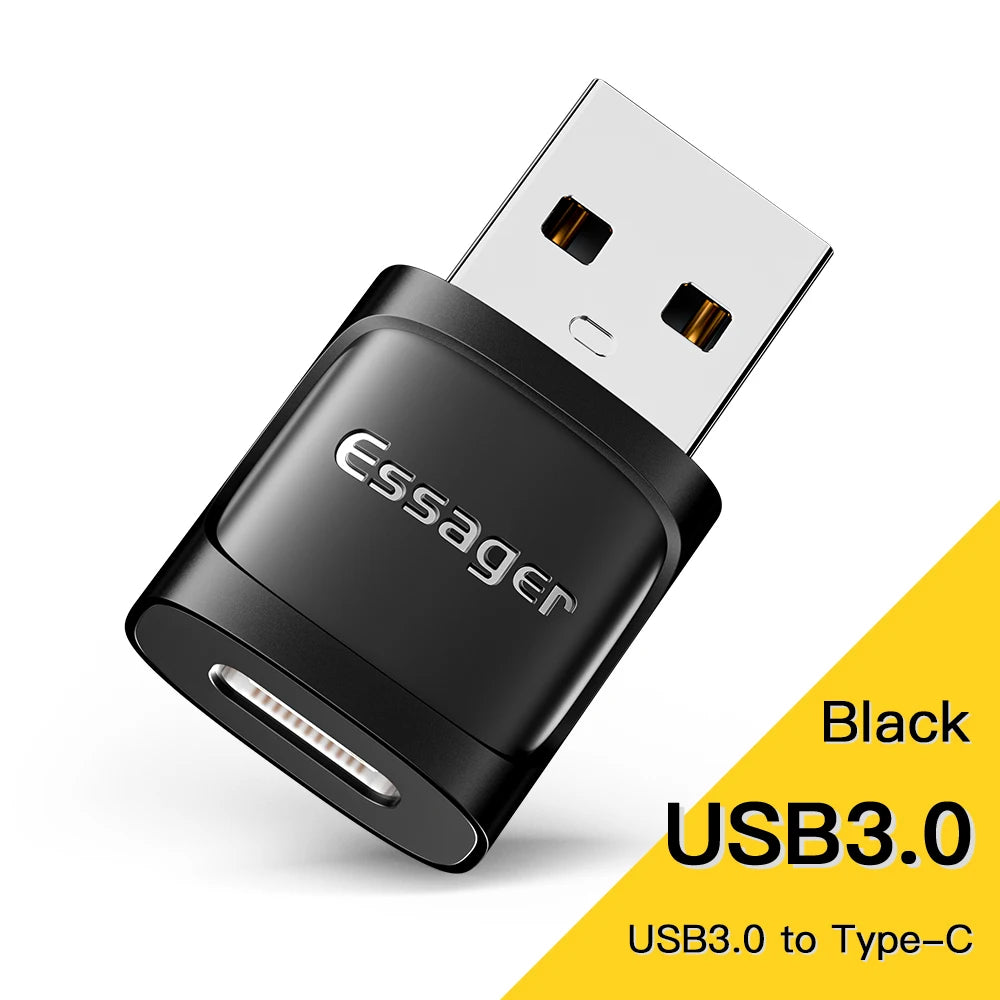 Essager USB 3.0 To Type C OTG Adapter USB A Type C Male To Micro Type C USB A Female Converter For Macbook Laptops Card Read…