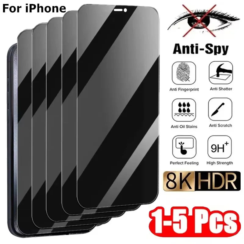 Privacy Screen Protector For iPhone 16 13 15 18 11 12 14 17 Pro Max Air 16e Anti-spy Glass For iPhone 13 12 Mini 7 8 Plus SE…