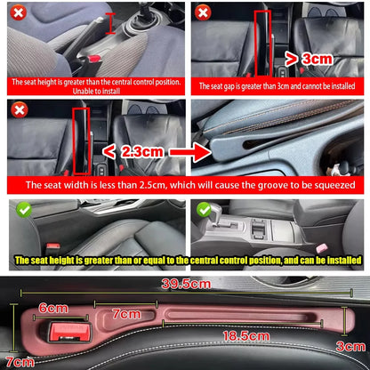 1 Pair Universal Car Seat Gap Plug Strip Side Seam Car Gap Filler Leak Proof Seat Gap Storage Organizer Interior Decoration…
