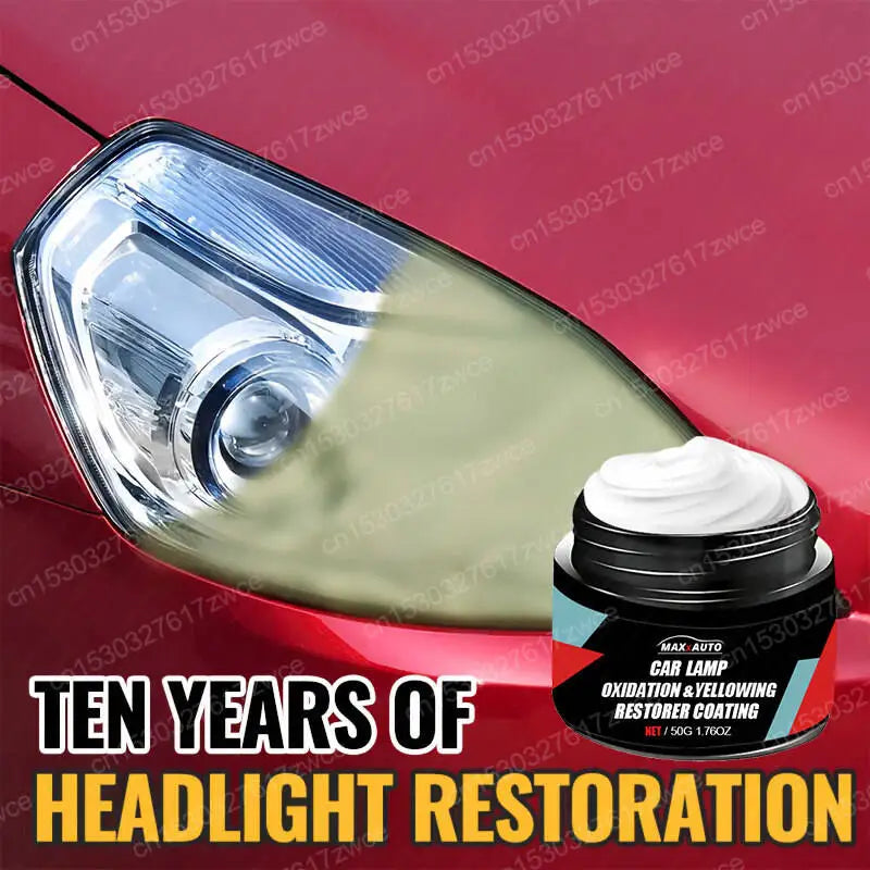 Car Headlight Restoration Polishing Kits Headlamp Scratch Remover Repair Cleaning Paste Remove Oxidation Headlight Polish Li…