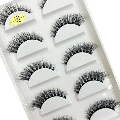 Natural 3D Mink False Eyelashes, Soft Wispy, Fluffy Eye Faux Lashes, Make Up Eyelash, Beauty Cat Cilios, 5 Pairs, 15 Styles…